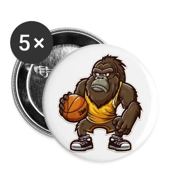 Gorilla Power Forward - Buttons groß 56 mm (5er Pack) - Weiß - Vorne