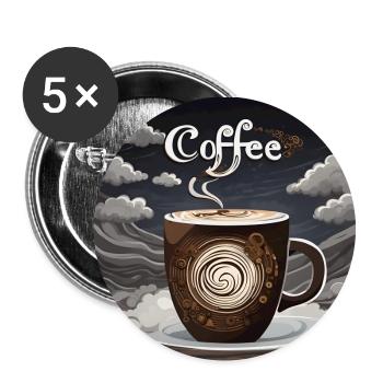 The Coffee Bean Stormy Coffee Cup - Buttons large 2.2''/56 mm (5-pack) - white - Front