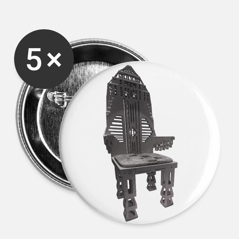 AMBIGUOUS THRONE - Buttons large 2.2''/56 mm (5-pack) - white