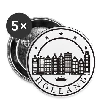 The city skyline of Amsterdam - Buttons large 2.2''/56 mm (5-pack) - white - Front