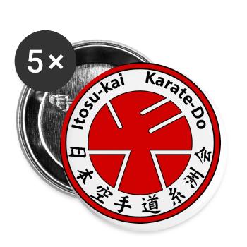 Itosu Kai Karate Martial Arts Dojo Logo Symbol - Buttons large 2.2''/56 mm (5-pack) - white - Front