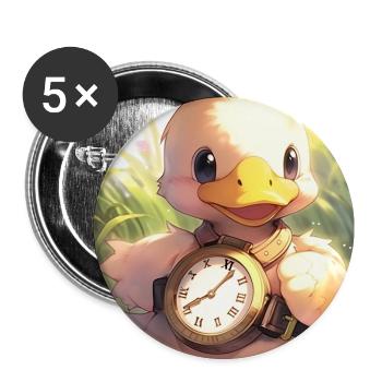 My Beautiful Duck - Buttons large 2.2''/56 mm (5-pack) - white - Front