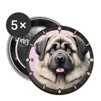 Leicht - Buttons groß 56 mm (5er Pack) - Weiß - Vorne