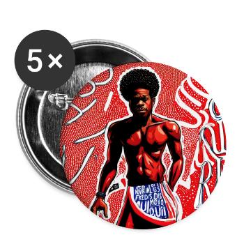 Ein schöner Tag - Pop-Art - Buttons groß 56 mm (5er Pack) - Weiß - Vorne