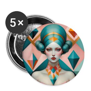 Celestia, Digital Painting - Buttons large 2.2''/56 mm (5-pack) - white - Front