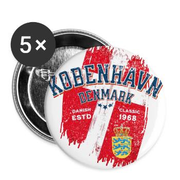 Kobenhavn Denmark Danish classic - Buttons large 2.2''/56 mm (5-pack) - white - Front