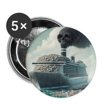 Boat Travel Environmental Protection - Buttons large 2.2''/56 mm (5-pack) - white - Front