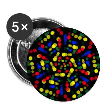 Rainbow flower - Buttons large 2.2''/56 mm (5-pack) - white - Front