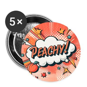 Pêche Pêche - Lot de 5 grands badges (56 mm) - blanc - Devant