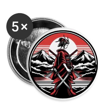 Women's kimono katana - Buttons large 2.2''/56 mm (5-pack) - white - Front