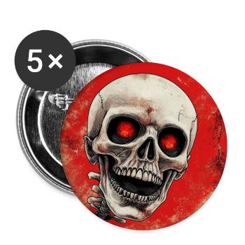 Skeleton - Buttons large 2.2''/56 mm (5-pack) - white - Front
