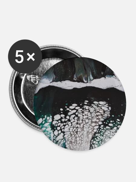 Sprudel - Buttons groß 56 mm (5er Pack) - Weiß