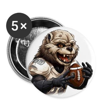 The Caffeine Athlete - Buttons large 2.2''/56 mm (5-pack) - white - Front