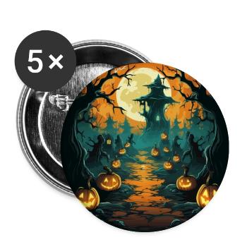 Der verzauberte Weg - Buttons groß 56 mm (5er Pack) - Weiß - Vorne