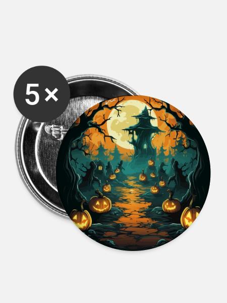 Der verzauberte Weg - Buttons groß 56 mm (5er Pack) - Weiß