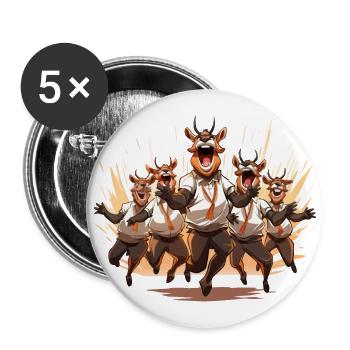 The Jolly Hoofers - Buttons large 2.2''/56 mm (5-pack) - white - Front