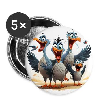 Les merveilles ailées - Lot de 5 grands badges (56 mm) - blanc - Devant