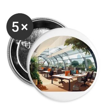 Dynamic Workspace - Buttons large 2.2''/56 mm (5-pack) - white - Front