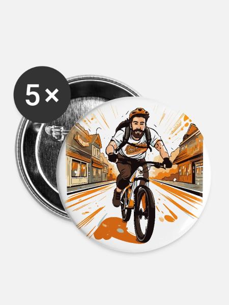 Pedal-Power - Buttons groß 56 mm (5er Pack) - Weiß