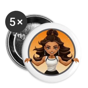 Aerial Grace - Buttons large 2.2''/56 mm (5-pack) - white - Front