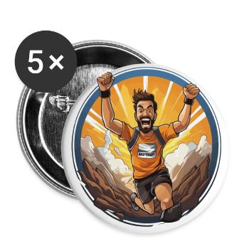 Marathon Success - Buttons large 2.2''/56 mm (5-pack) - white - Front