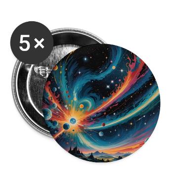 a little bit in space - Buttons groß 56 mm (5er Pack) - Weiß - Vorne