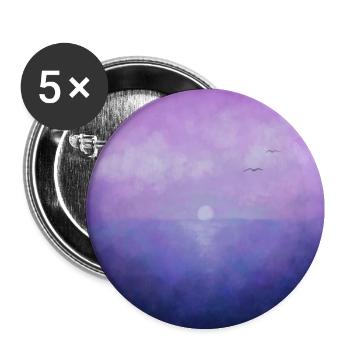 Ocean Stillness - Buttons large 2.2''/56 mm (5-pack) - white - Front