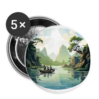 Les Vagabonds de la rivière - Lot de 5 grands badges (56 mm) - blanc - Devant