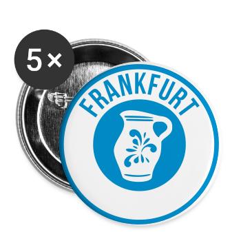 Frankfurt - Bembel - Buttons large 2.2''/56 mm (5-pack) - white - Front