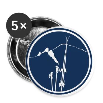 Chamonix Aiguille du Midi Mont blanc leewarddesign - Buttons groß 56 mm (5er Pack) - Weiß - Vorne