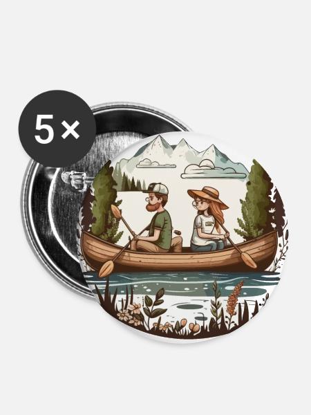 Die stillen Gewässer - Buttons groß 56 mm (5er Pack) - Weiß