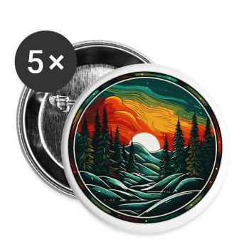 Winter - Buttons large 2.2''/56 mm (5-pack) - white - Front