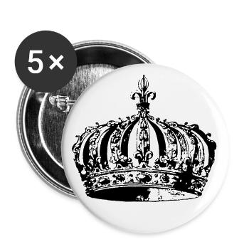 CROWN - Buttons groß 56 mm (5er Pack) - Weiß - Vorne