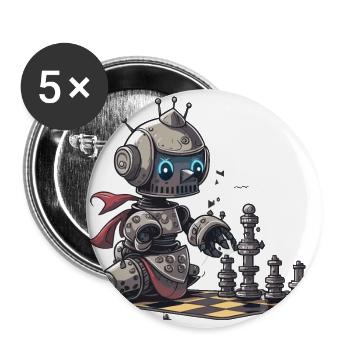 Mechanischer Verstand - Buttons groß 56 mm (5er Pack) - Weiß - Vorne