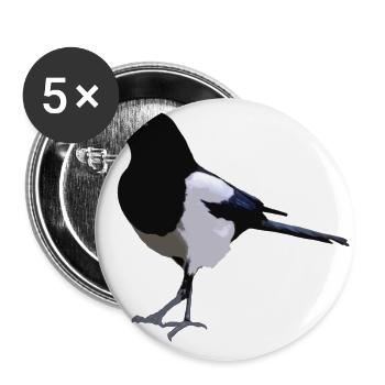 Elster - Buttons groß 56 mm (5er Pack) - Weiß - Vorne