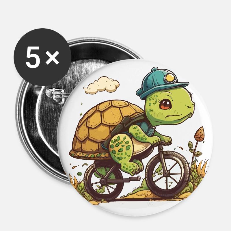Tortoise Bicycle - Buttons large 2.2''/56 mm (5-pack) - white