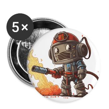 Firebot - Buttons large 2.2''/56 mm (5-pack) - white - Front