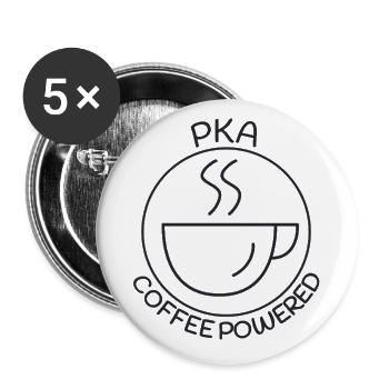 Pharmacie alimentée au café PKA - Lot de 5 grands badges (56 mm) - blanc - Devant