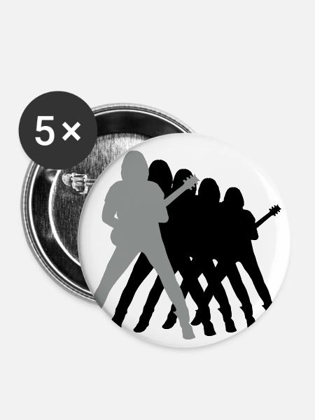 guitarist - Buttons large 2.2''/56 mm (5-pack) - white