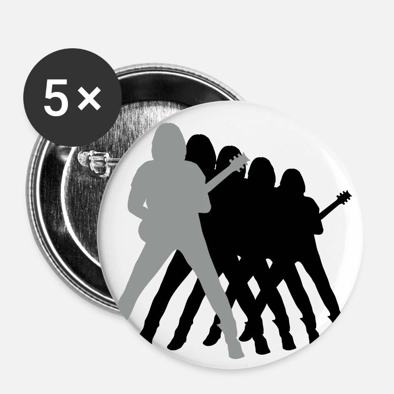 guitarist - Buttons large 2.2''/56 mm (5-pack) - white