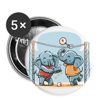 Elephant Spike - Buttons large 2.2''/56 mm (5-pack) - white - Front
