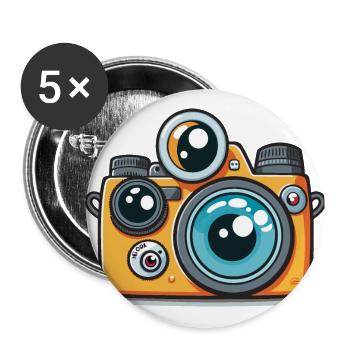 L’explorateur - Lot de 5 grands badges (56 mm) - blanc - Devant