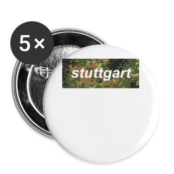 Stuttgart - Buttons groß 56 mm (5er Pack) - Weiß - Vorne