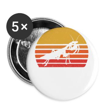 Gottesanbeterin Liebhaber - Buttons groß 56 mm (5er Pack) - Weiß - Vorne