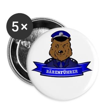 Bärenführer - Buttons groß 56 mm (5er Pack) - Weiß - Vorne