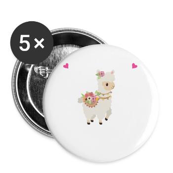 Alpaca - Buttons large 2.2''/56 mm (5-pack) - white - Front