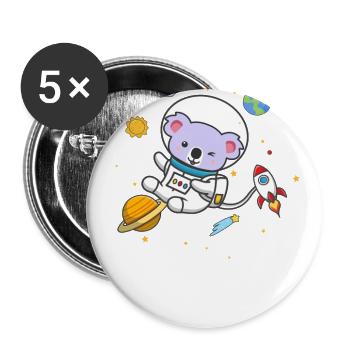 Koala - Buttons large 2.2''/56 mm (5-pack) - white - Front