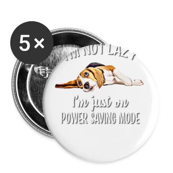 Beagle - Buttons large 2.2''/56 mm (5-pack) - white - Front