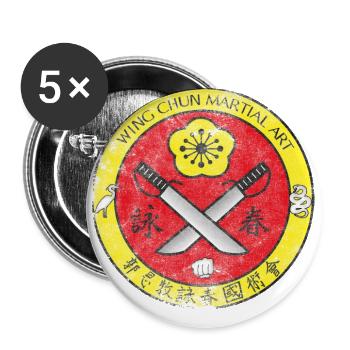 Wing Chun Tsun Martial Art Sword GYM Train Kung Fu - Buttons large 2.2''/56 mm (5-pack) - white - Front