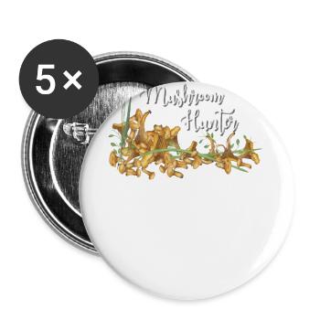 Pilz - Buttons groß 56 mm (5er Pack) - Weiß - Vorne